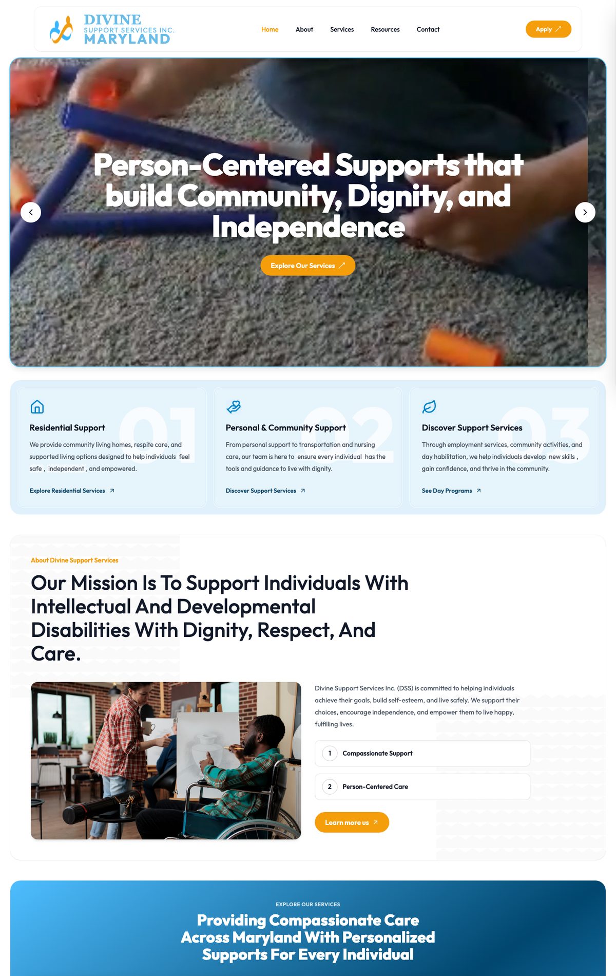 Divine Support Solutions site